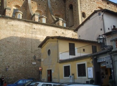 two old houses in florence, italy