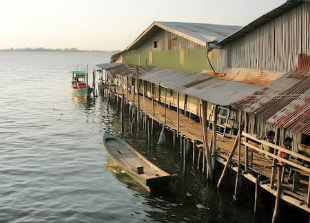 a seashore in koh kong city, cambodia