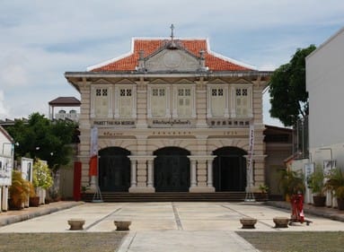 partugal style building in phuket, thailand